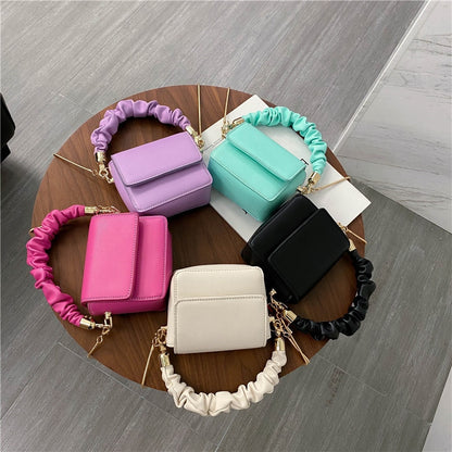Korean Stylish Crossbody Bags for Women 2021 New Mini Square Handbags  Luxury Designer Purses Ladies Travel Chain Shoulder Bags